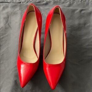 Red Patent Leather Women's Pumps Never Worn no box